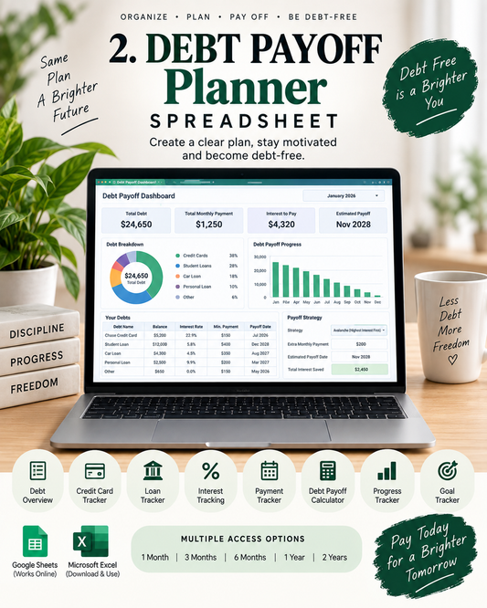 Debt Payoff Planner Spreadsheet